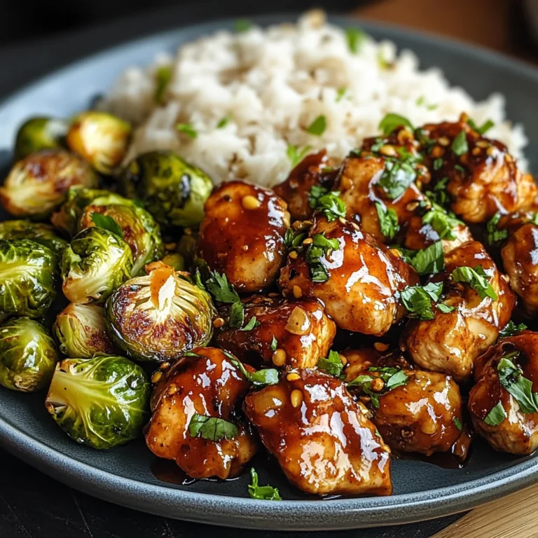 Air Fryer Sweet Chili Chicken and Brussels Sprouts
