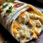 Cheesy Garlic Chicken Wraps