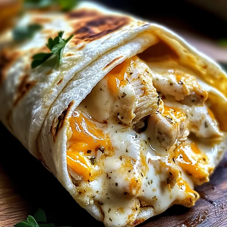 Cheesy Garlic Chicken Wraps