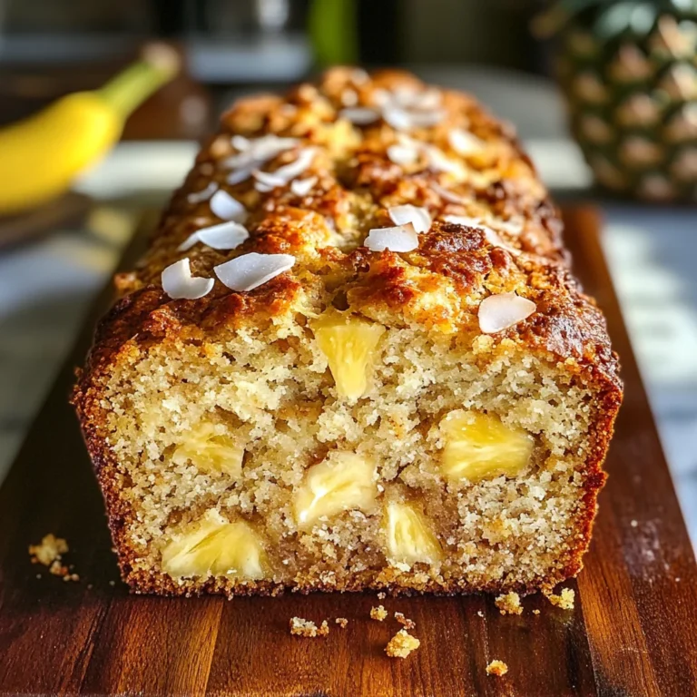 Coconut Pineapple Banana Bread - A Taste of Hawaii
