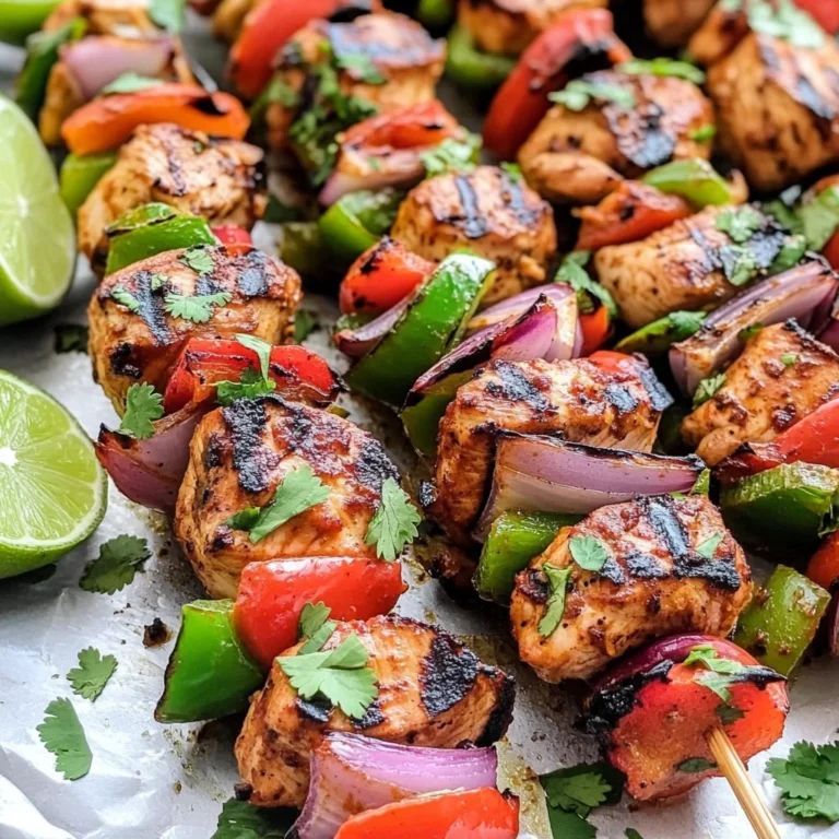 Fajita Chicken Kebabs