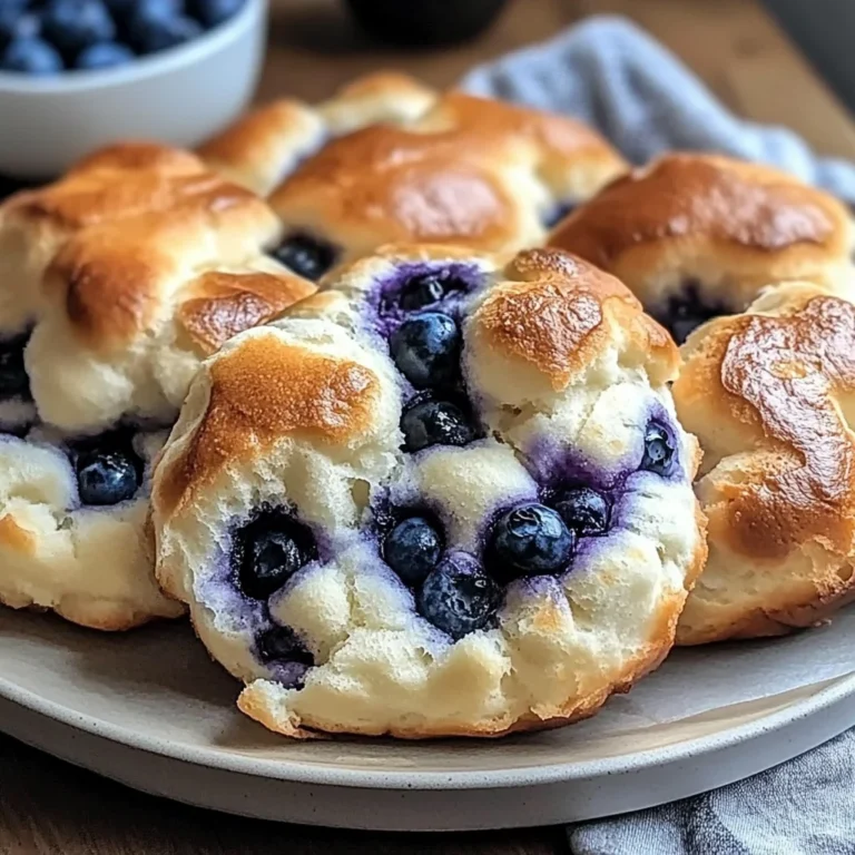 Fluffy Cottage Cheese Blueberry Cloud Bread