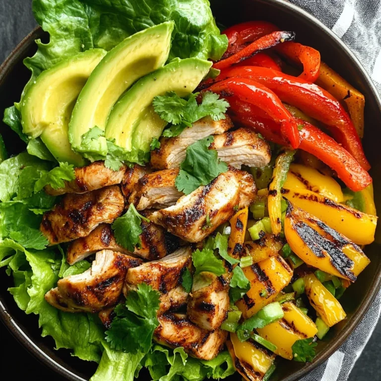 Grilled Chili Lime Chicken Fajita Salad