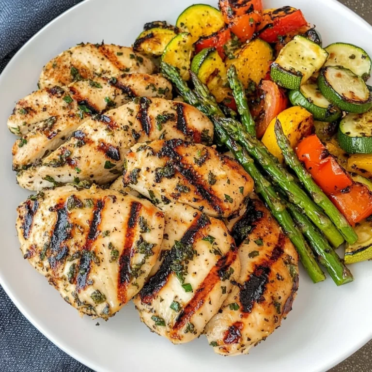 Grilled Garlic and Herb Chicken and Veggies