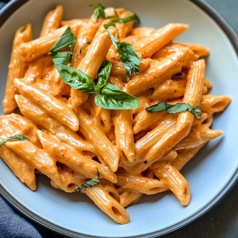 HIGH-PROTEIN CREAMY ROASTED RED PEPPER PASTA