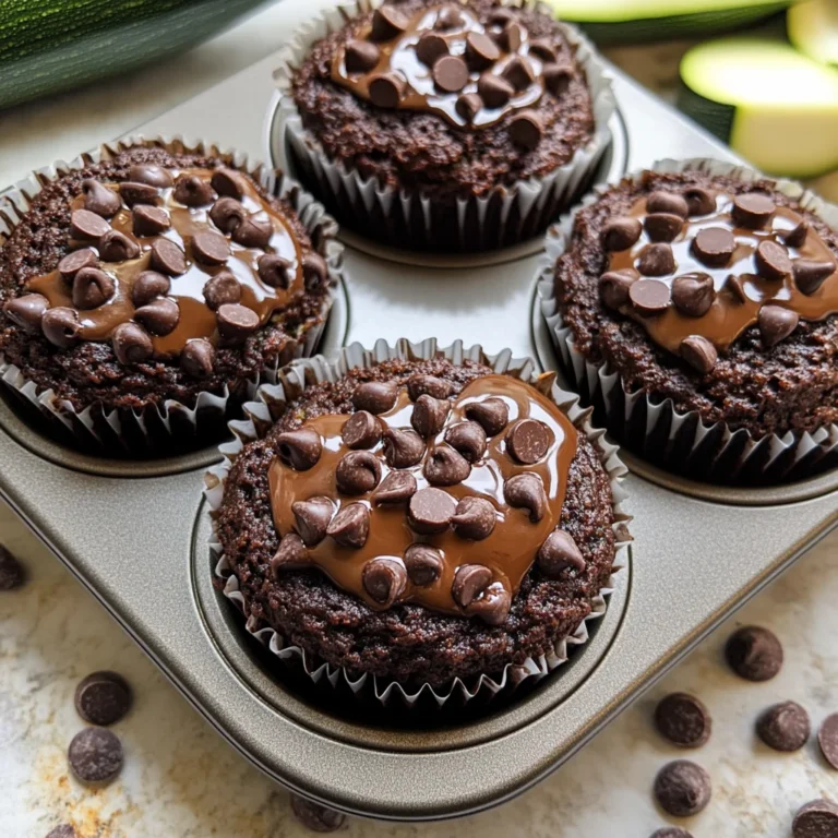 Healthy & Moist Chocolate Zucchini Muffins