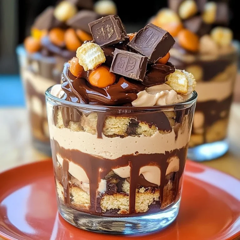 Mini Reese's Chocolate Peanut Butter Cheesecake Trifles