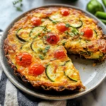 Summer Garden Crustless Zucchini Pie