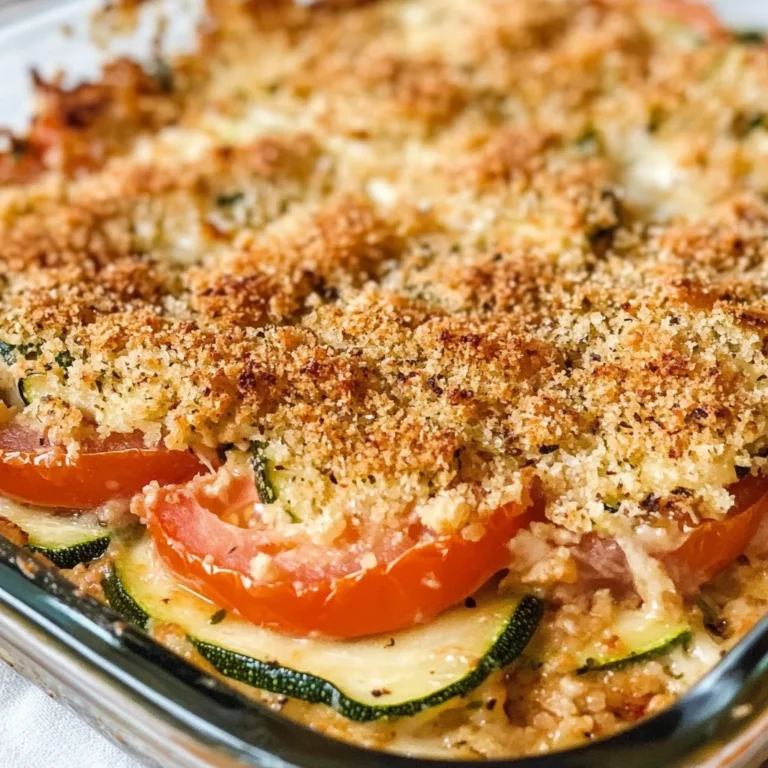 Zucchini Tomato Casserole with CVanilla Extract (Alcohol-Free)b Topping