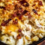 Chicken Turkey Bacon Ranch Mac and Cheese Casserole