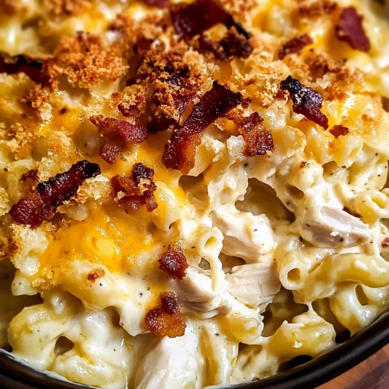 Chicken Turkey Bacon Ranch Mac and Cheese Casserole