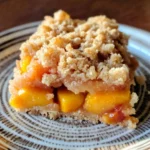 gluten free vegan peach crumb bars
