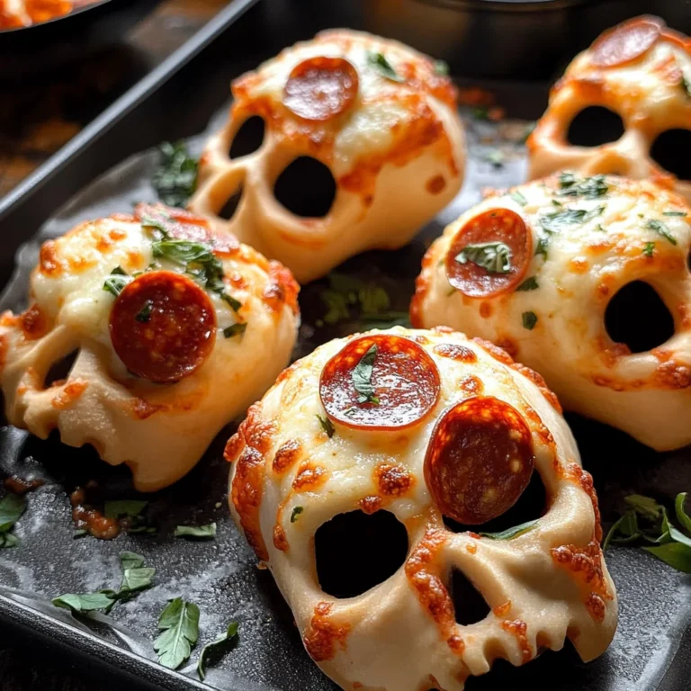 Cheesy Halloween Pizza Skulls