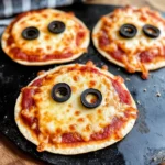 Easy Mini Halloween Pizzas