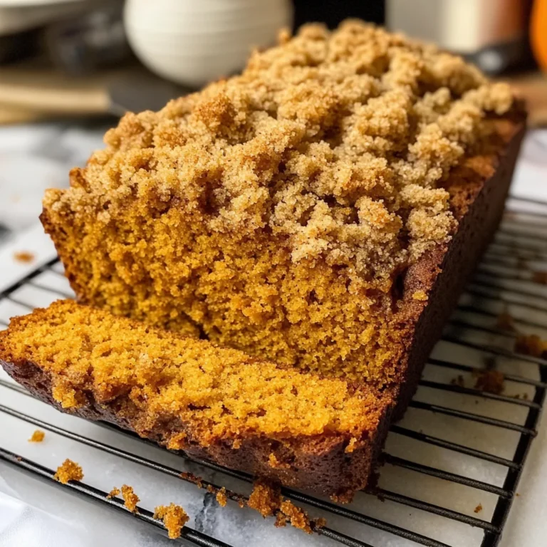 Easy Pumpkin Bread with Crumb Topping