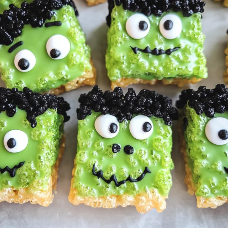 Frankenstein Halloween Rice Krispie Treats