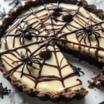 Halloween Chocolate Spiderweb Tart