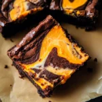 Halloween Cream Cheese Swirl Brownies