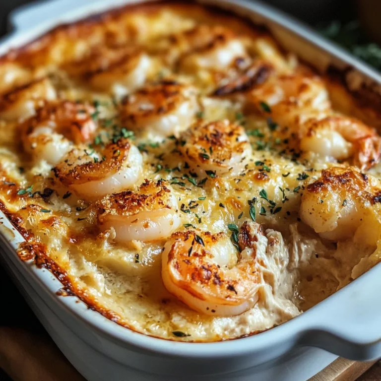 Keto Garlic Shrimp Au Gratin