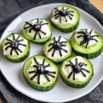 Keto Spider Cucumber Appetizer Bites