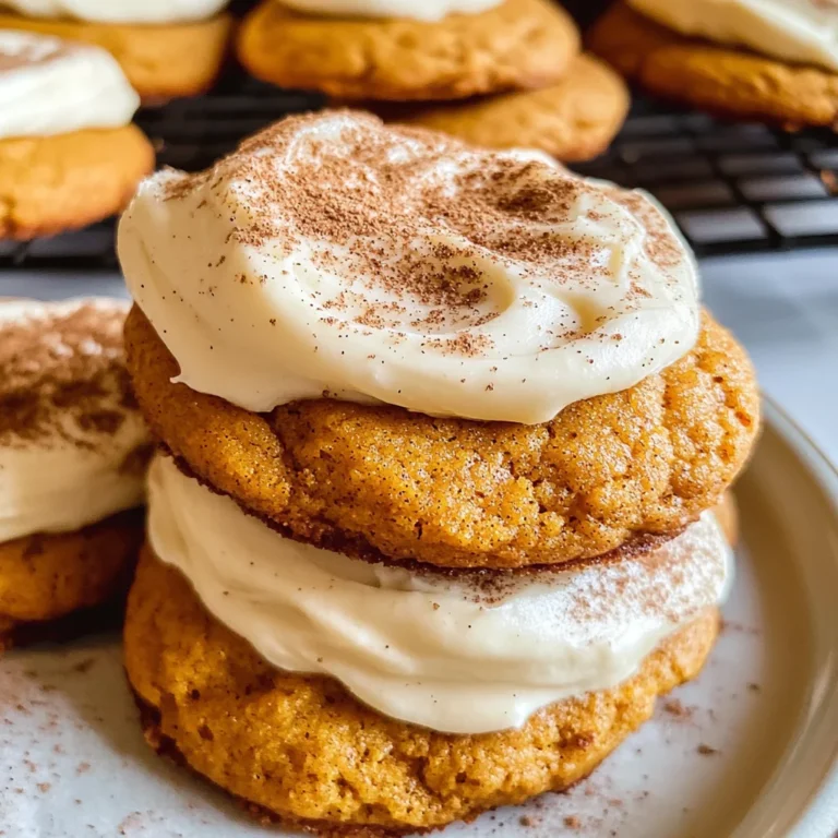 Pumpkin Cookies with Cream Cheese Frosting