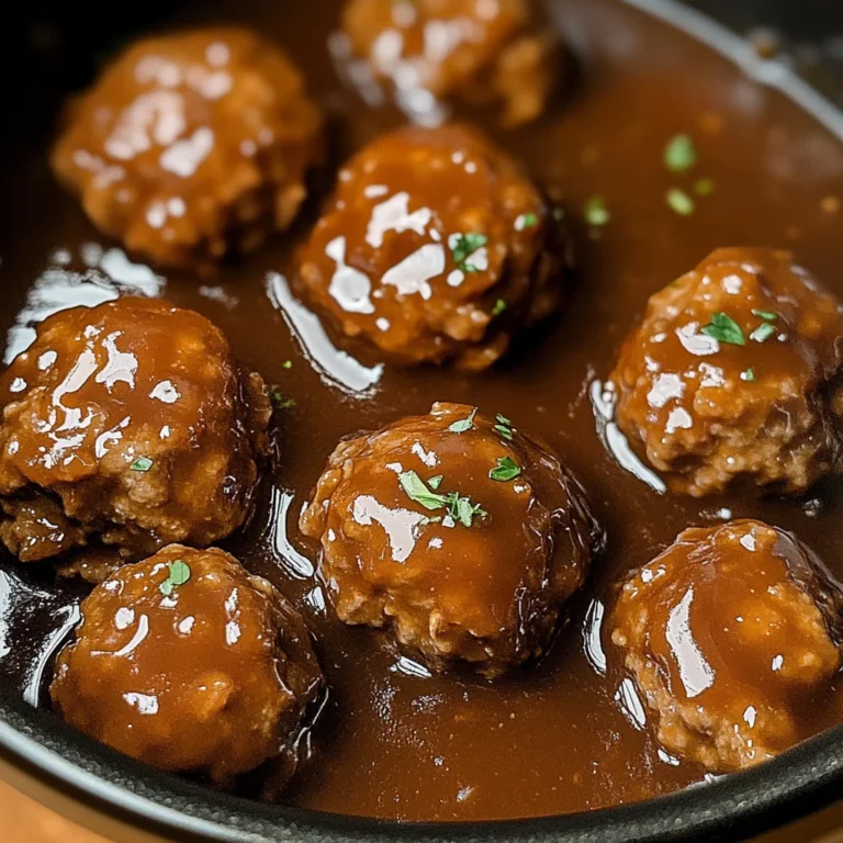 Slow Cooker Salisbury Steak Meatballs (Frozen Meatballs)