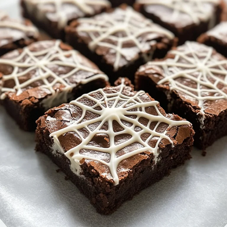 Spider Web Brownies