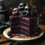 Spooky Black Velvet Halloween Cake