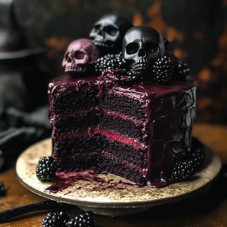 Spooky Black Velvet Halloween Cake