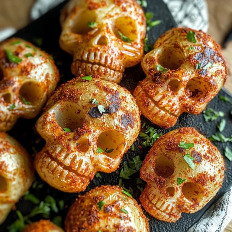 Spooky Halloween Skull Potatoes