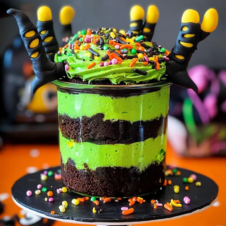 Witches Brew Halloween Cake Jars