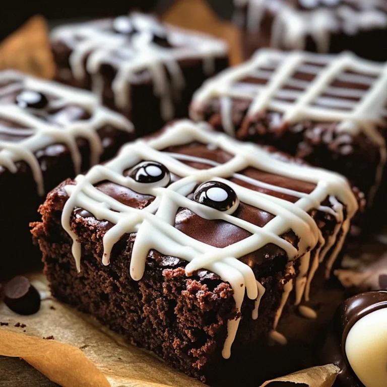 spooky mummy brownies
