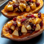 Cranberry Apple Twice-Baked Sweet Potatoes