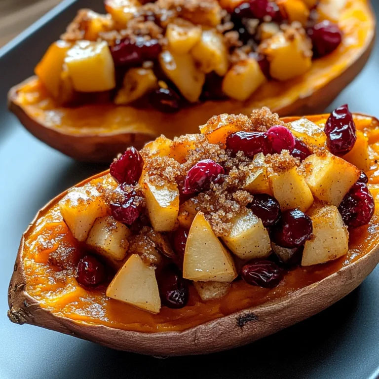 Cranberry Apple Twice-Baked Sweet Potatoes