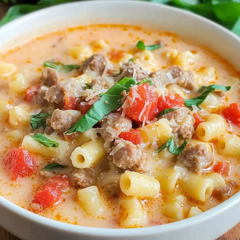 Creamy Parmesan Italian Sausage Soup