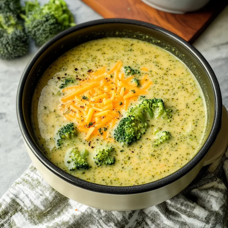 High Protein Broccoli Cheddar Soup