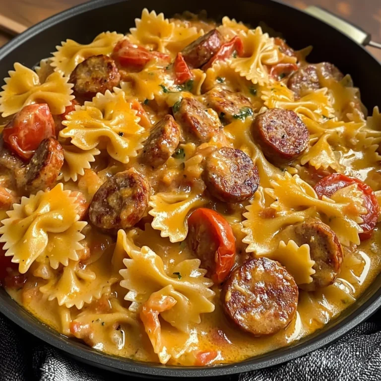 One Pot Creamy Cajun Sausage Pasta